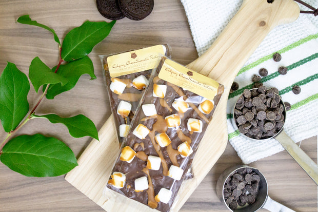 Calgary ChocoSweeats Factorie Salted Caramel Puffed Rice and Marshmallows Chocolate Bar