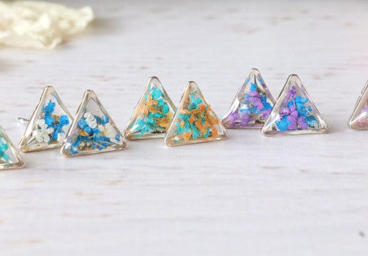Flora & Forest Triangle Floral Studs
