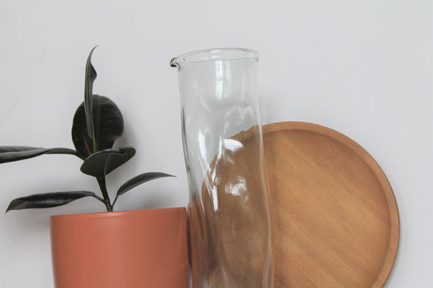 Handmade Wavy Glass pitcher